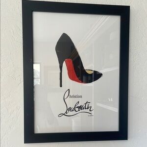Christian Louboutin wall decor small picture framed
